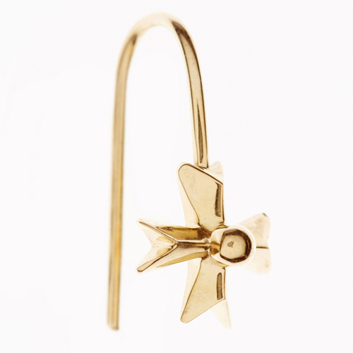 Gold maltese cross earring(L)