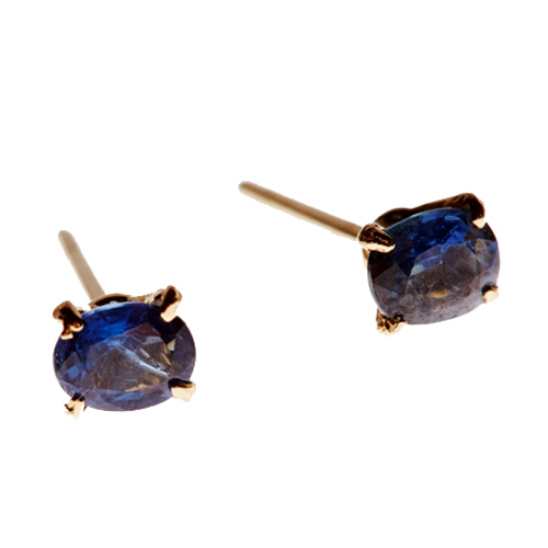Sapphire gold earring