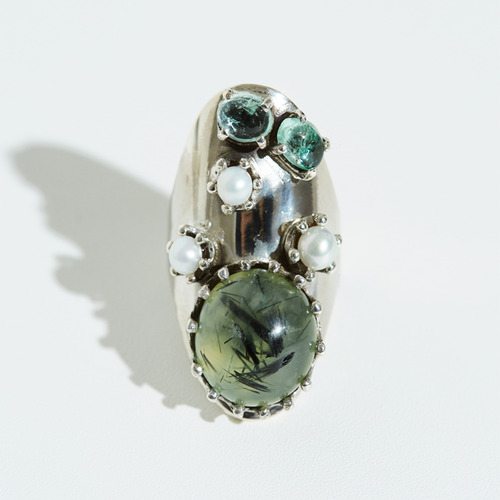 Prehnite point wide ring